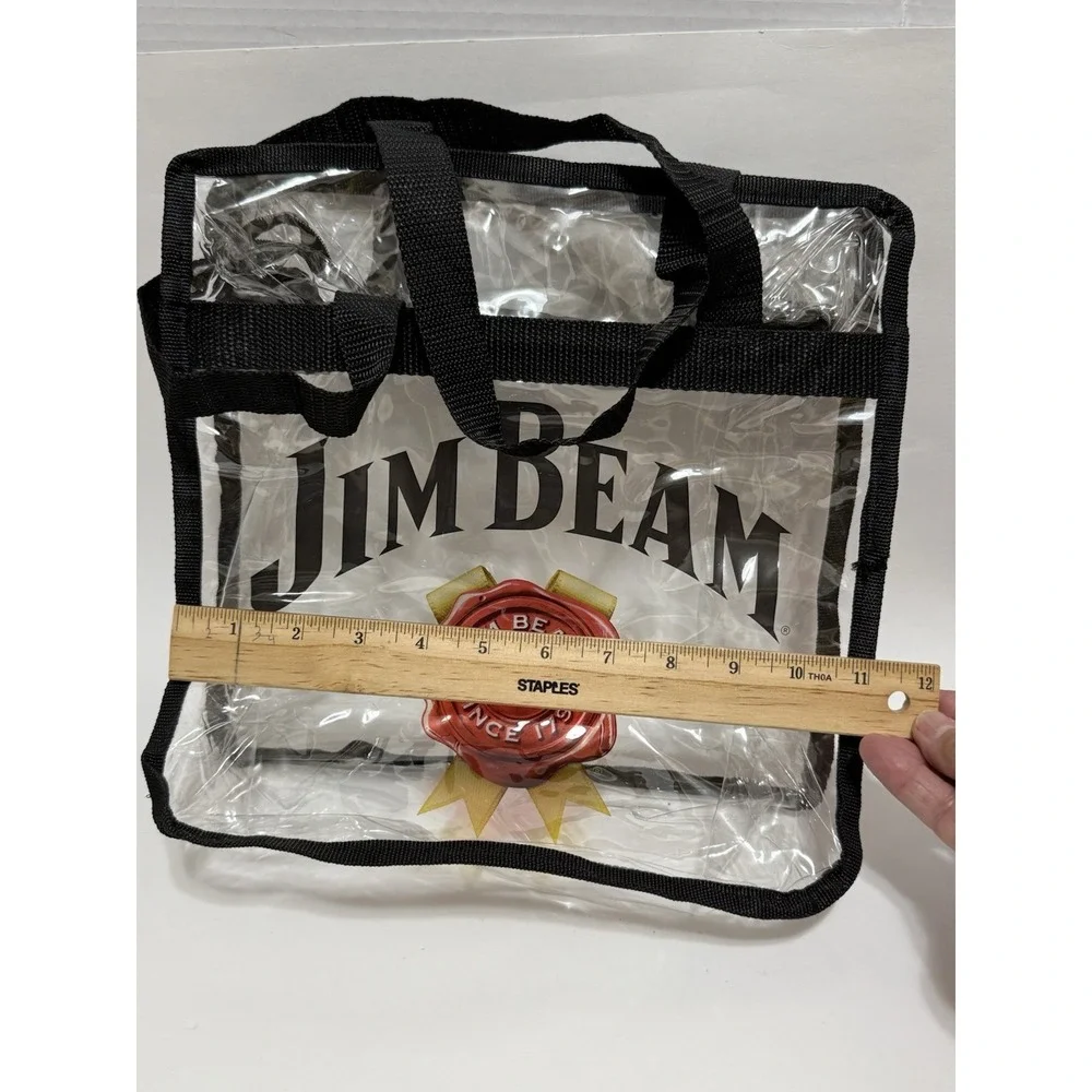 NEW Jim Beam Clear Festival Approved Stadium Zipper Carry Bag Pouch Purse Rare